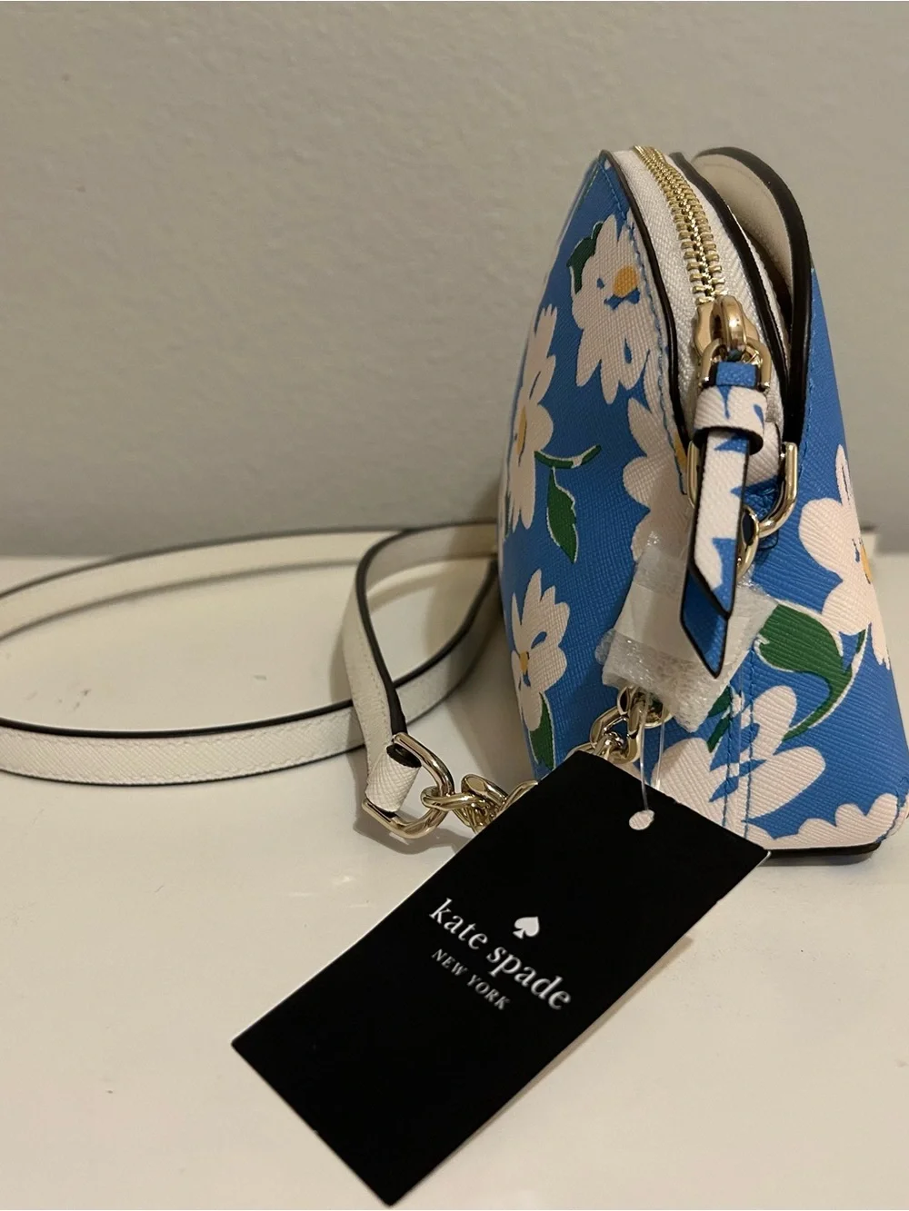 kate spade Blue Floral Dome crossbody bag